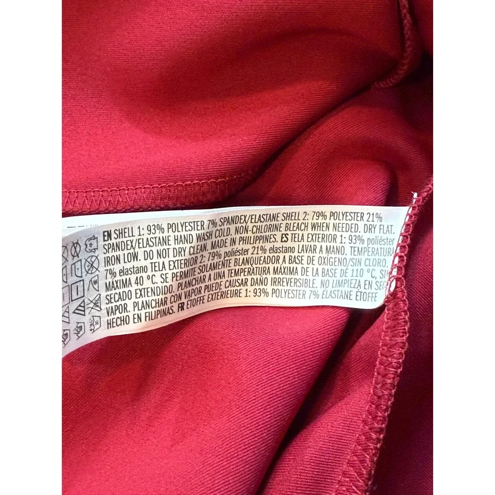 Forever 21+ 1X Peplum Tank‎ Top Red Sheer Romanitc Valentine Sweetheart Neckline - Picture 5 of 6